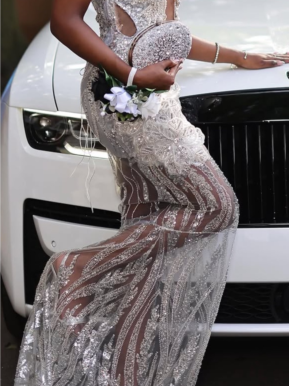 Silver Custom Prom Dress